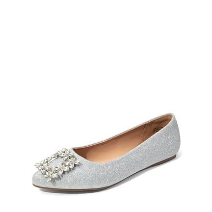 Women s Silver Flats Dream Pairs